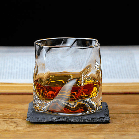 Close-up of the Wave Style Japanese Whisky Glass - Inspired by the Majesty of the Ocean