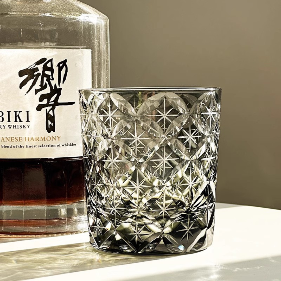 Edo Fluorite Crystal Japanese Whisky Glass