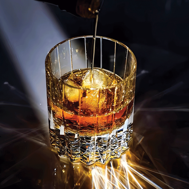 Pouring Whisky in our Japanese Crystal Eko Whisky Glass